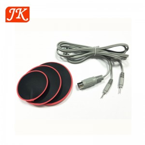 TENS Unit Electrical Pads Conductive Silicone Rubber Electrode Pads Various Shape with Lead Wire/Jinke