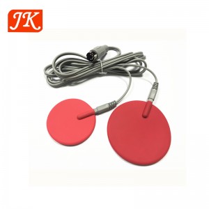 TENS Unit Electrical Pads Conductive Silicone Rubber Electrode Pads Various Shape with Lead Wire/Jinke